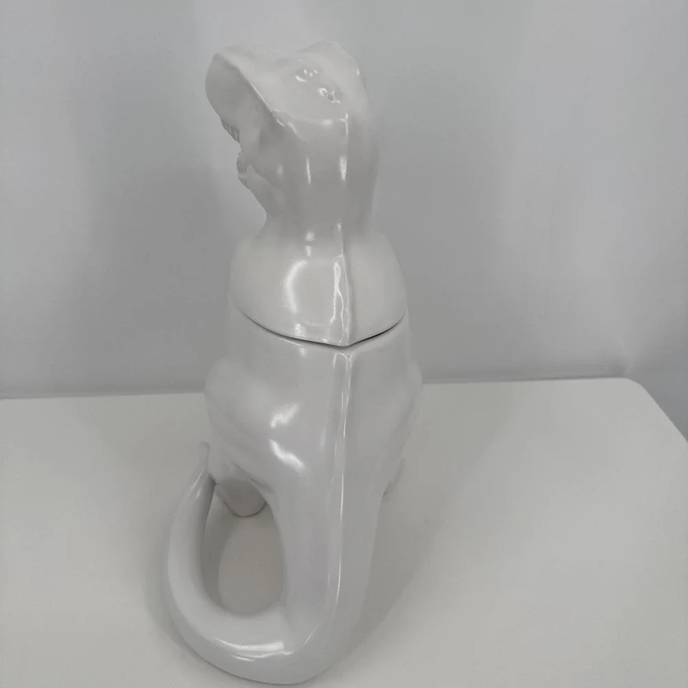 Threshold Target White Dinosaur T Rex Cookie Jar Canister Minimalist Fun Modern - Picture 8 of 11